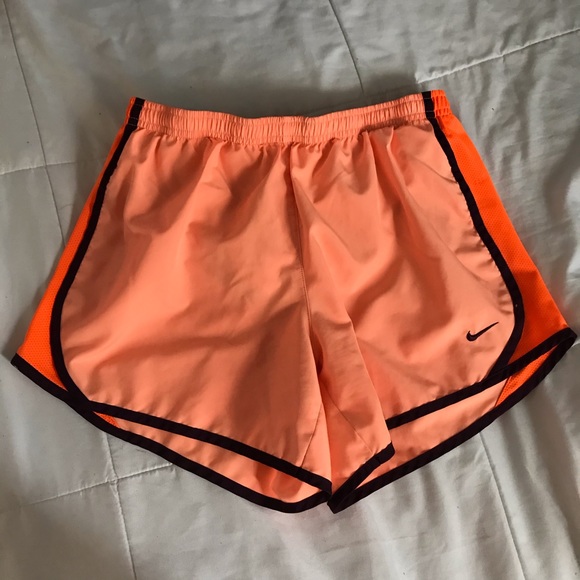 peach nike shorts